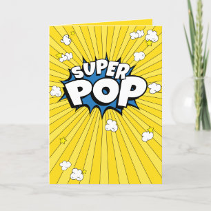 Cartes Pour Fêtes Annuelles SUPER POP ! Ombre Jaune, Amusante, Vierge