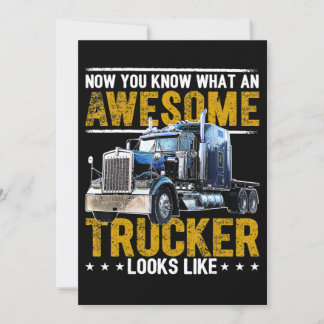 Cartes Pour Fêtes Annuelles Super Trucker Grand Cadeau Pour Hommes Et Truckers