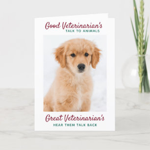 Cartes Pour Fêtes Annuelles Super Vétérinaire Photo de Noël Personnalisée pour