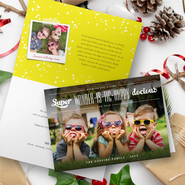 Cartes Pour Fêtes Annuelles Super Wonder-is-tic Joyeux Nouvel An Photo (Créateur téléchargé)