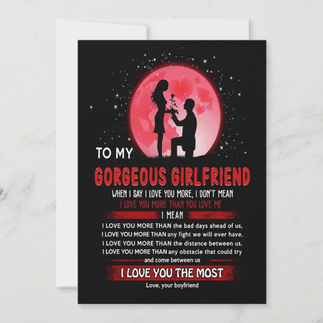 Cartes Pour Fêtes Annuelles Superbe petite amie | À ma merveilleuse petite ami (Devant)