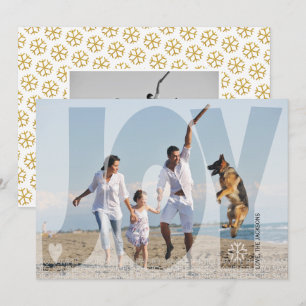 Cartes Pour Fêtes Annuelles Superficie joie Noël or parties scintillant neige