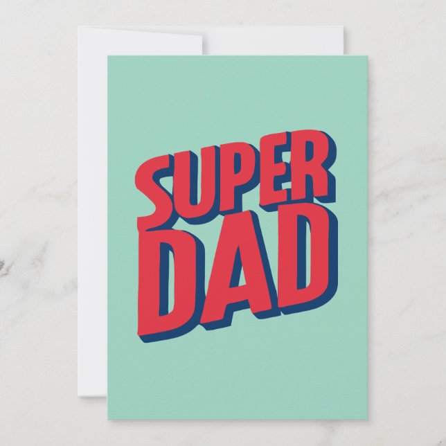 Cartes Pour Fêtes Annuelles Superhero papa (Devant)