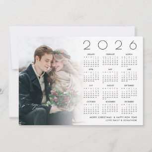 Cartes Pour Fêtes Annuelles Superposition de photo de couple du calendrier 202