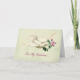 Cartes Pour Fêtes Annuelles Sur les ailes d'une colombe, pour mon Valentine