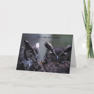 Cartes Pour Fêtes Annuelles Sur qui puis-je compter ?