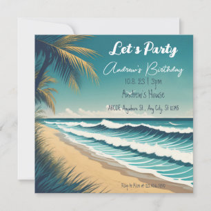 Cartes Pour Fêtes Annuelles Surf de plage d'été