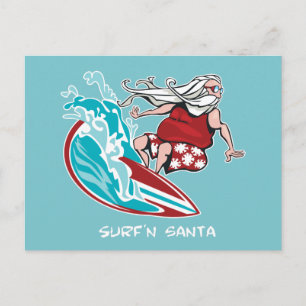 Cartes Pour Fêtes Annuelles Surf'n Père Noël