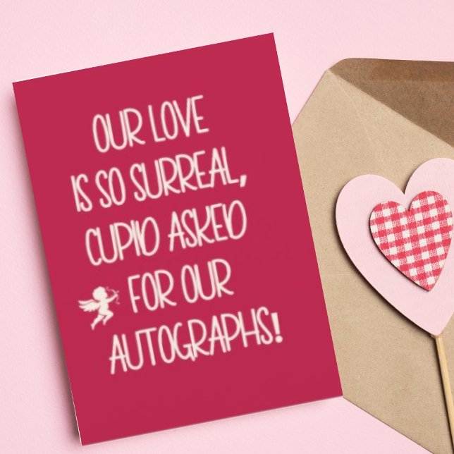 Cartes Pour Fêtes Annuelles Surreal Love Funny Cute Cupid Valentines Day (Buy or Download Now!)