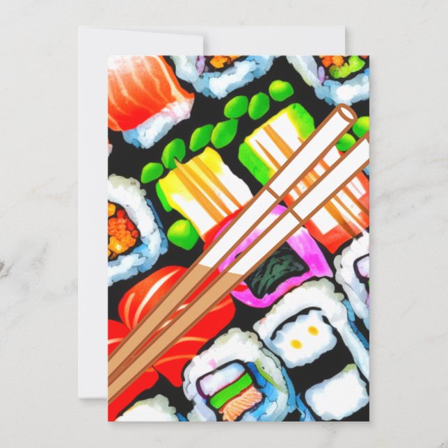 Cartes Pour Fêtes Annuelles Sushi pop (Devant)