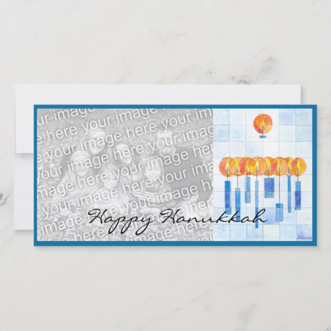 Cartes Pour Fêtes Annuelles Suspendre les bougies Hanoukka (Devant)