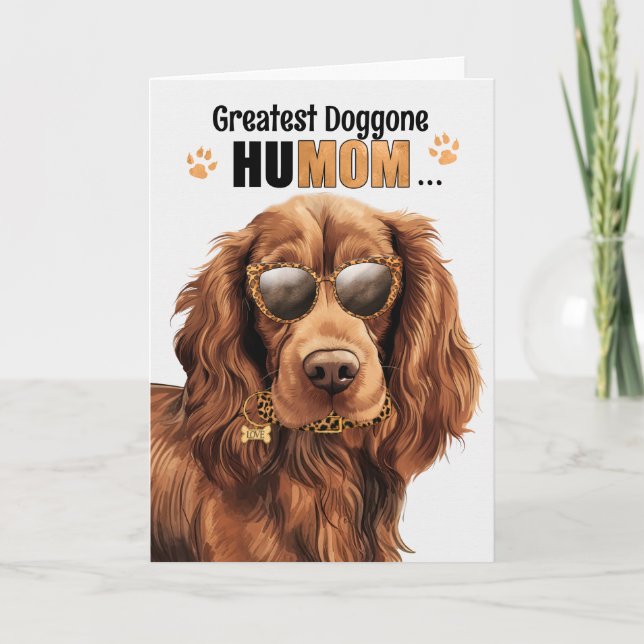 Cartes Pour Fêtes Annuelles Sussex Spaniel Dog Best HuMOM Jour des Mères (Devant)