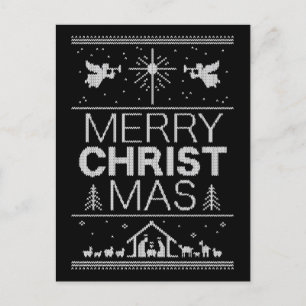 Cartes Pour Fêtes Annuelles Sweater de Noël moche religieuse Joyeux Noël