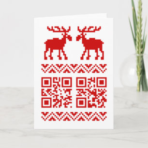 Cartes Pour Fêtes Annuelles Sweater QR Code Happy New Year !
