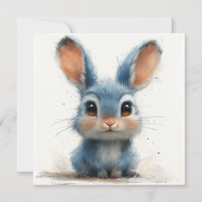 Cartes Pour Fêtes Annuelles Sweet Bunnies : Voeux béants 🐇 numérique (Devant)