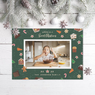 Cartes Pour Fêtes Annuelles Sweet Christmas Baked Sweets Photo Holiday Card