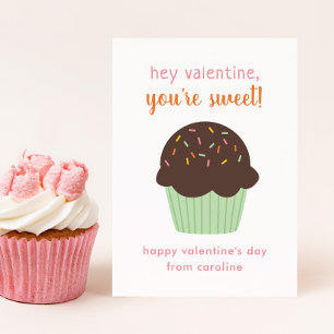 Cartes Pour Fêtes Annuelles Sweet Cupcake Kids Classroom Valentine's Cards
