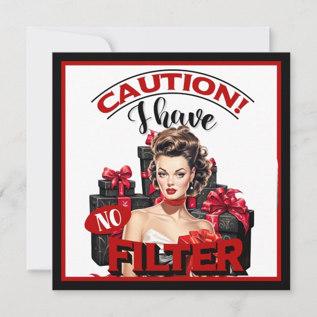 Cartes Pour Fêtes Annuelles Sweet de Noël rétro sur Pinup tordu (Devant)
