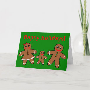 Cartes Pour Fêtes Annuelles Sweet Gingerbread Famille - Garçon