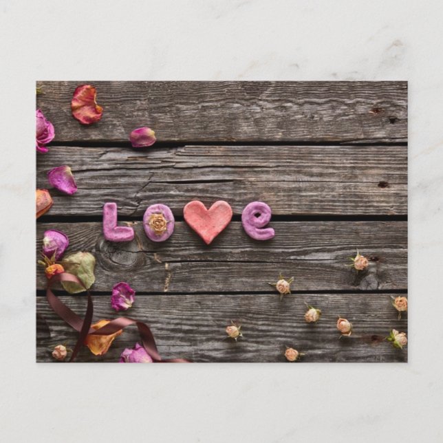Cartes Pour Fêtes Annuelles Sweet Holiday Arrière - plan avec le mot Amour (Devant)