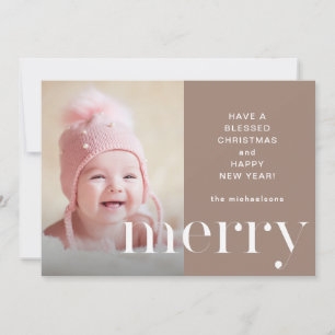 Cartes Pour Fêtes Annuelles Sweet Merry Holiday Imprimer avec photo Noël