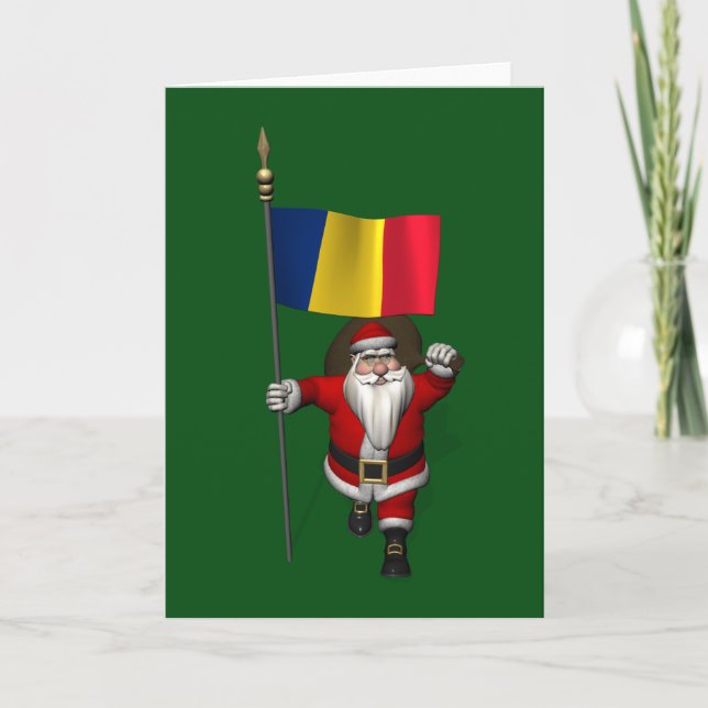 Cartes Pour Fêtes Annuelles Sweet Santa Claus visite Roumanie (Devant)