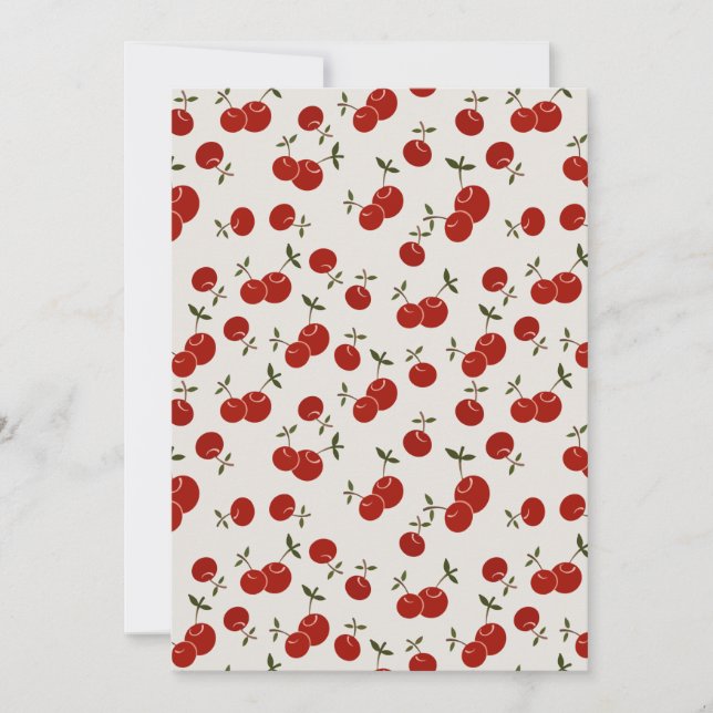 Cartes Pour Fêtes Annuelles Sweet Summer Red Cherries Garden (Devant)