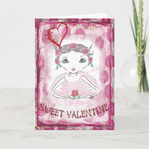 Cartes Pour Fêtes Annuelles Sweet Valentine Little Ballerina