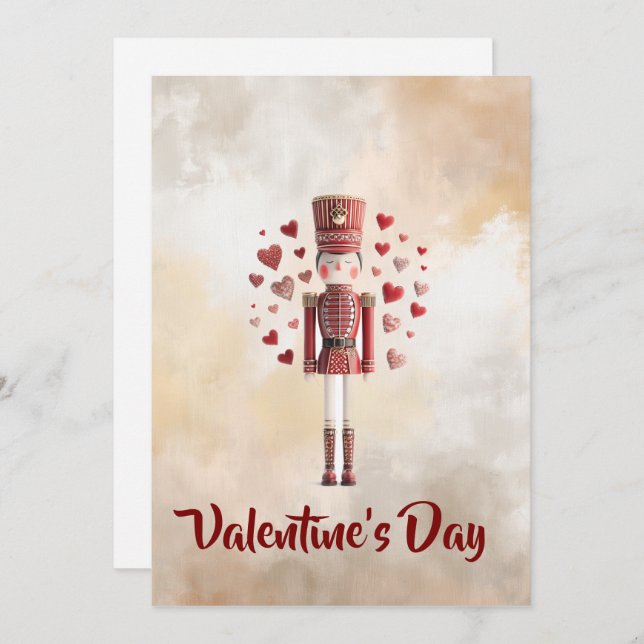 Cartes Pour Fêtes Annuelles Sweet Valentines Day Nutcracker Romantic Card (Devant / Derrière)