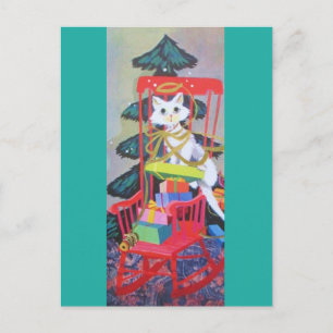 Cartes Pour Fêtes Annuelles Sweetest Vintage Christmas Kitten