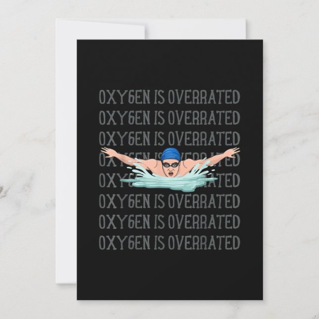 Cartes Pour Fêtes Annuelles Swim Swimmer Amour Amoureux Nage Amusant (Devant)