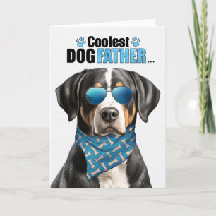 Cartes Pour Fêtes Annuelles Swiss Mountain Dog Coolest Papa Fête des pères