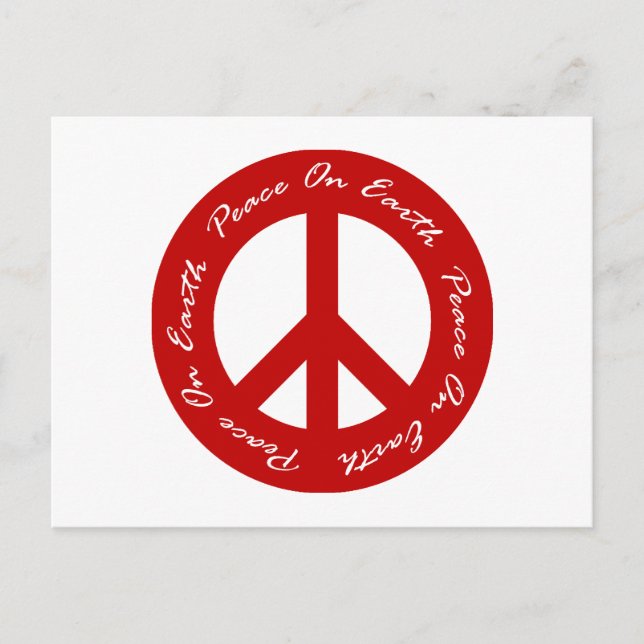 Cartes Pour Fêtes Annuelles SYMBOLE DE LA Paix SUR LA TERRE (Devant)