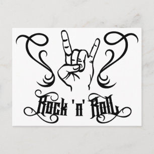 Cartes Pour Fêtes Annuelles Symbole de musique Rock 'n' Roll