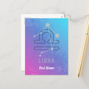 Cartes Pour Fêtes Annuelles Symbole Libra Zodiac Star Horoscope Constellation