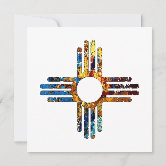 Cartes Pour Fêtes Annuelles Symbole Sun Zia du Nouveau-Mexique (Devant)
