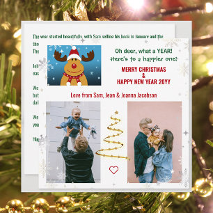 Cartes Pour Fêtes Annuelles Sympa Oh Deer Rudolph Xmas Lettre Arbre Photos