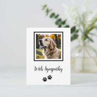 Cartes Pour Fêtes Annuelles Sympathie de chien de perte d'animal