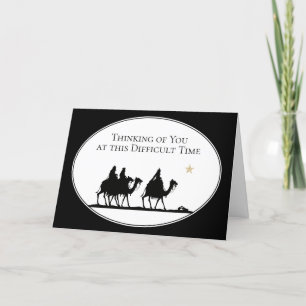 Cartes Pour Fêtes Annuelles Sympathie JE PENSE À VOUS Trois Mages Noël