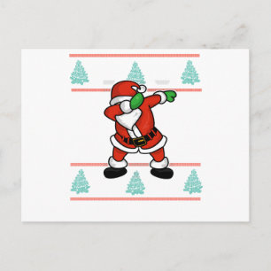 Cartes Pour Fêtes Annuelles T-shirt de Noël moche dab dab du Père Noël