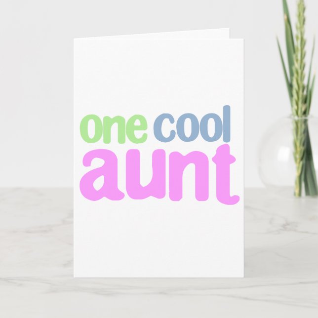 Cartes Pour Fêtes Annuelles T-shirt d'une tante Cool (Devant)