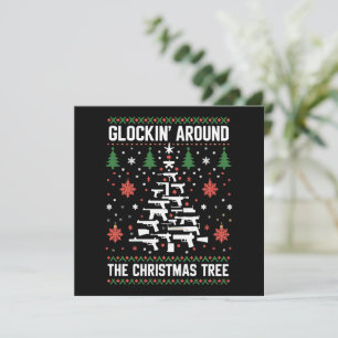 Cartes Pour Fêtes Annuelles T-shirts de Noël laids drôles de pistolets pour le