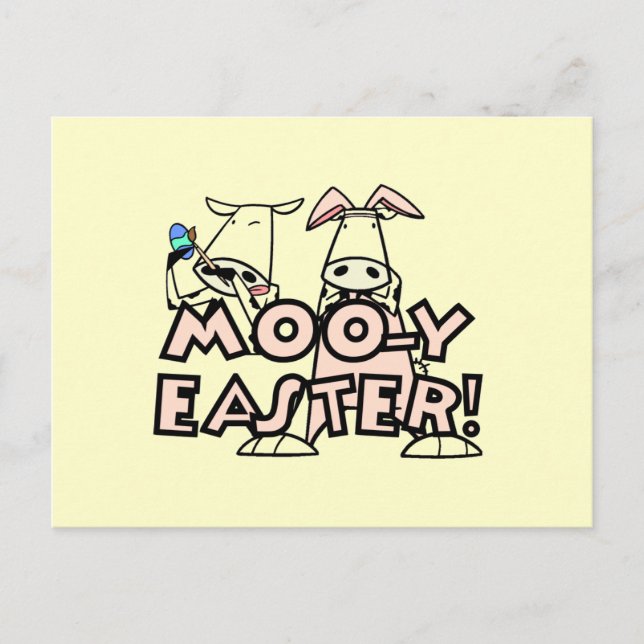 Cartes Pour Fêtes Annuelles T-shirts et cadeaux de MOO-y Pâques (Devant)