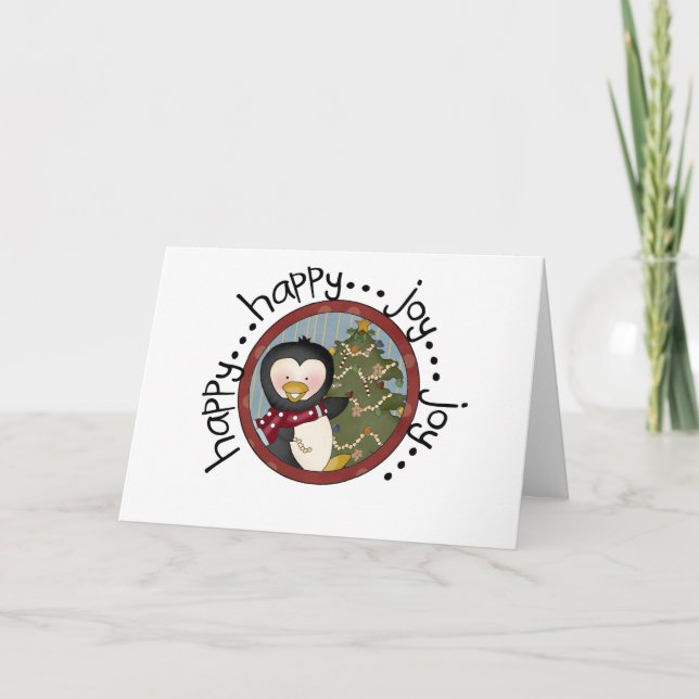 Cartes Pour Fêtes Annuelles T-shirts et cadeaux de vacances Penguin (Devant)