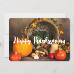 Cartes Pour Fêtes Annuelles Table de Thanksgiving Récolte Abondante