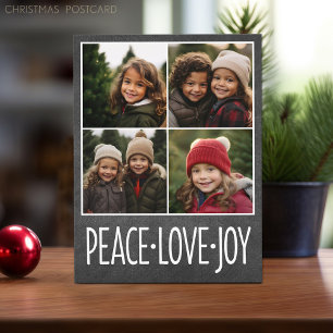 Cartes Pour Fêtes Annuelles Tableau de Collage Photo 4 Paix Amour Joie