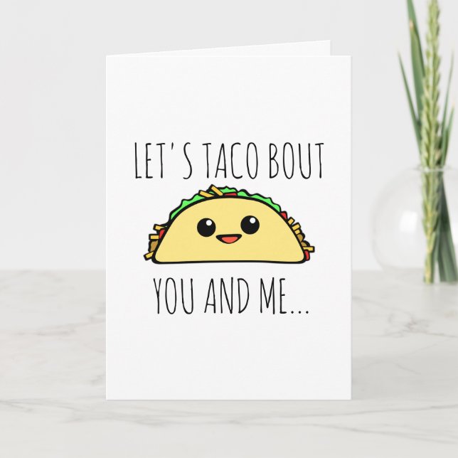 Cartes Pour Fêtes Annuelles Taco Bout You and Me (Devant)