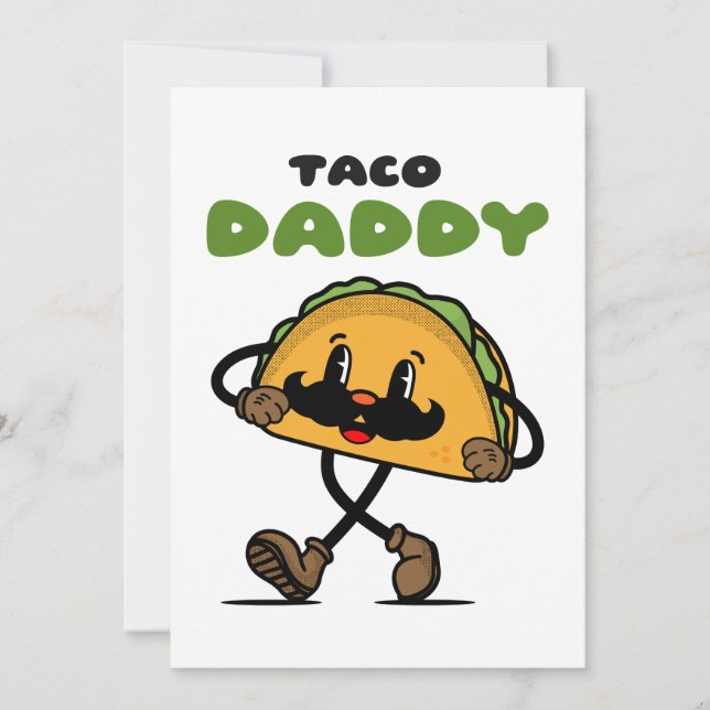 Cartes Pour Fêtes Annuelles Taco Daddy Fête des Pères (Devant)
