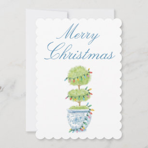 Cartes Pour Fêtes Annuelles Tag cadeau de Noël Chinoiserie avec l'art opiaire