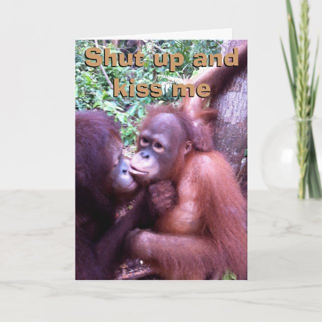 Cartes Pour Fêtes Annuelles Tais-toi et baise-moi Valentine (Devant)